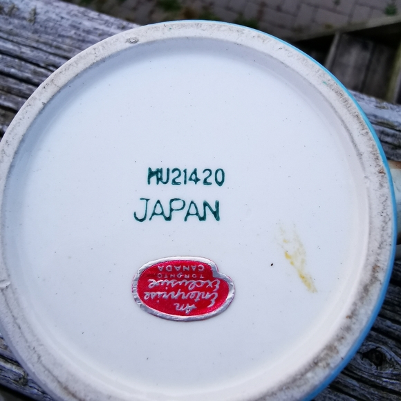 Vintage Ceramic Child's Cup with Lamb Cat Dog and Bunny Handle - Picture 10 of 12